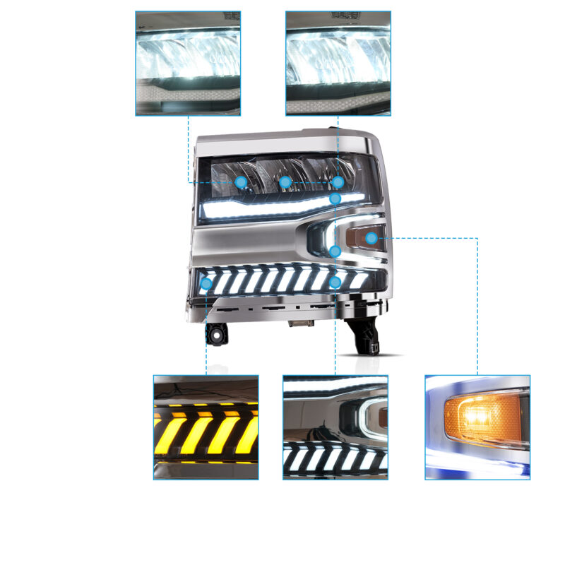 VLAND  Headlights For 2016-2018 Chevrolet Silverado 1500 - Image 4