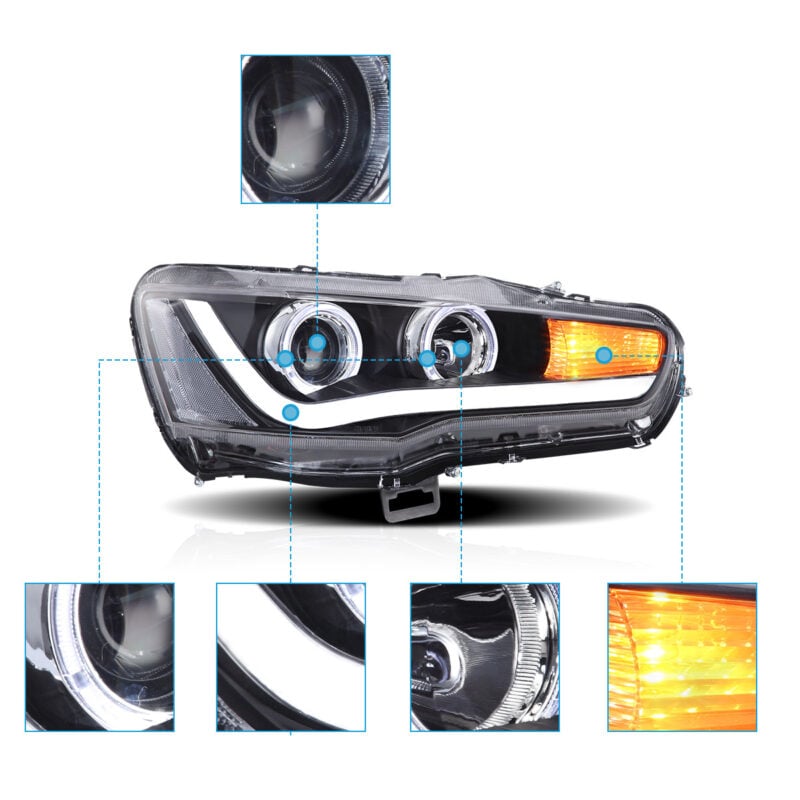 VLAND Headlights For 2008-2017 Mitsubishi Lancer & EVO X - Image 4