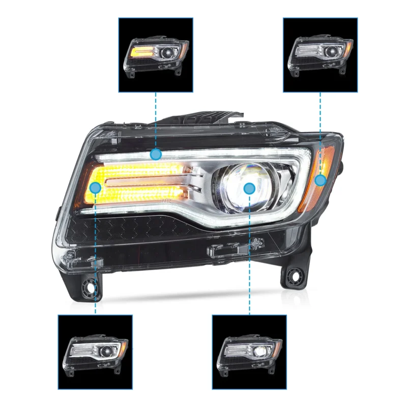 VLAND LED Headlights For 2011-2013 Jeep Grand Cherokee (WK2) - Image 5