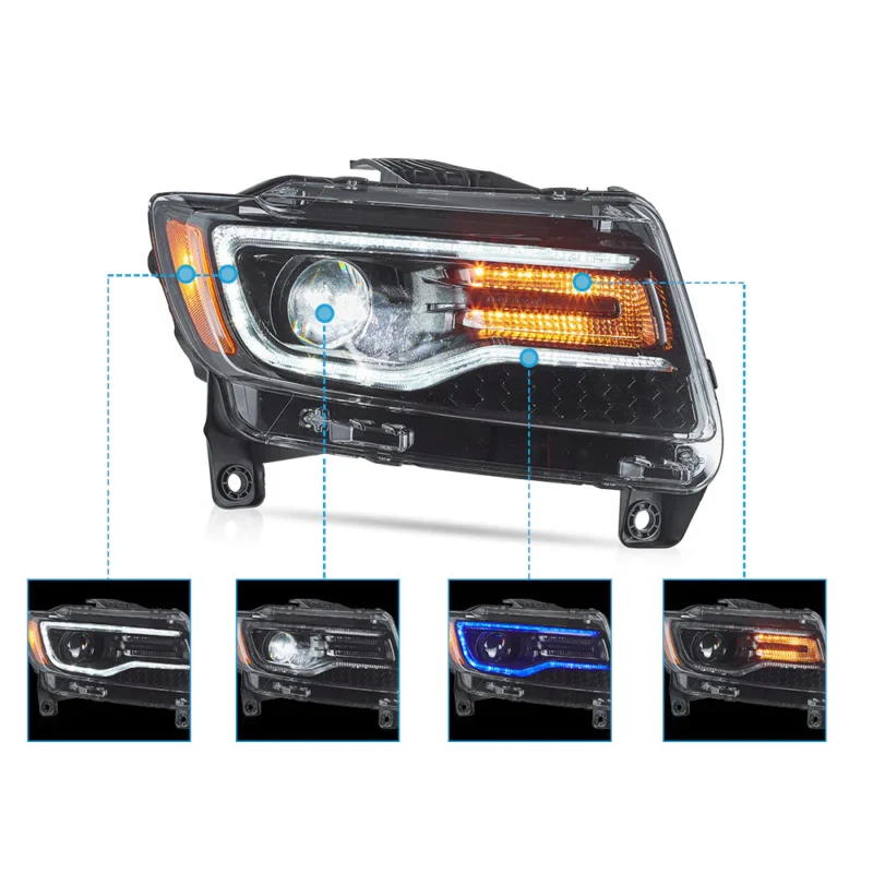 VLAND LED Headlights For 2011-2013 Jeep Grand Cherokee (WK2) - Image 13